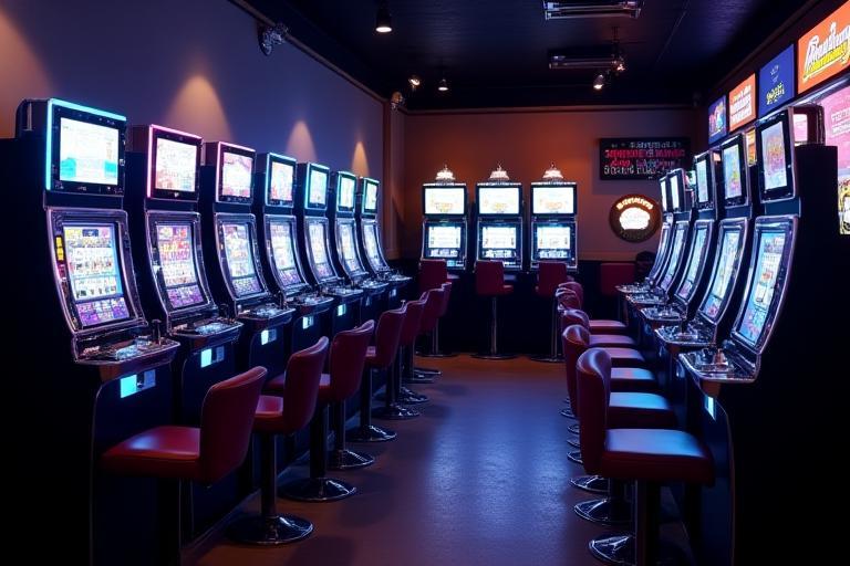 Dedicated gaming machines area at The Grand Stand pub